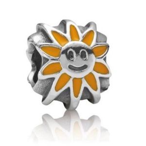 Pandora Smiling Sun Yellow Enamel Charm
